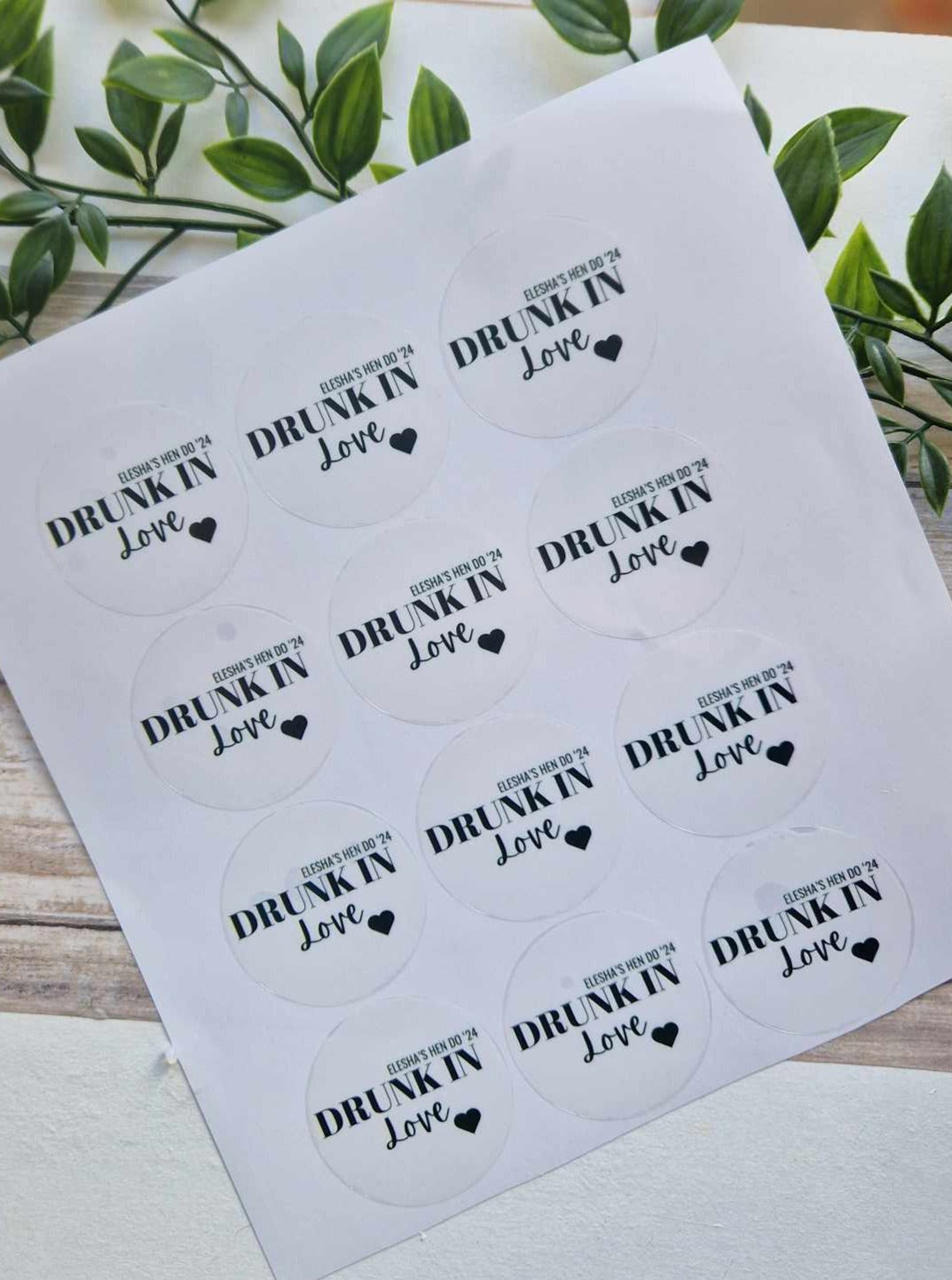 Bride tribe Clear Decals, Hen party Glam Clear Stickers
