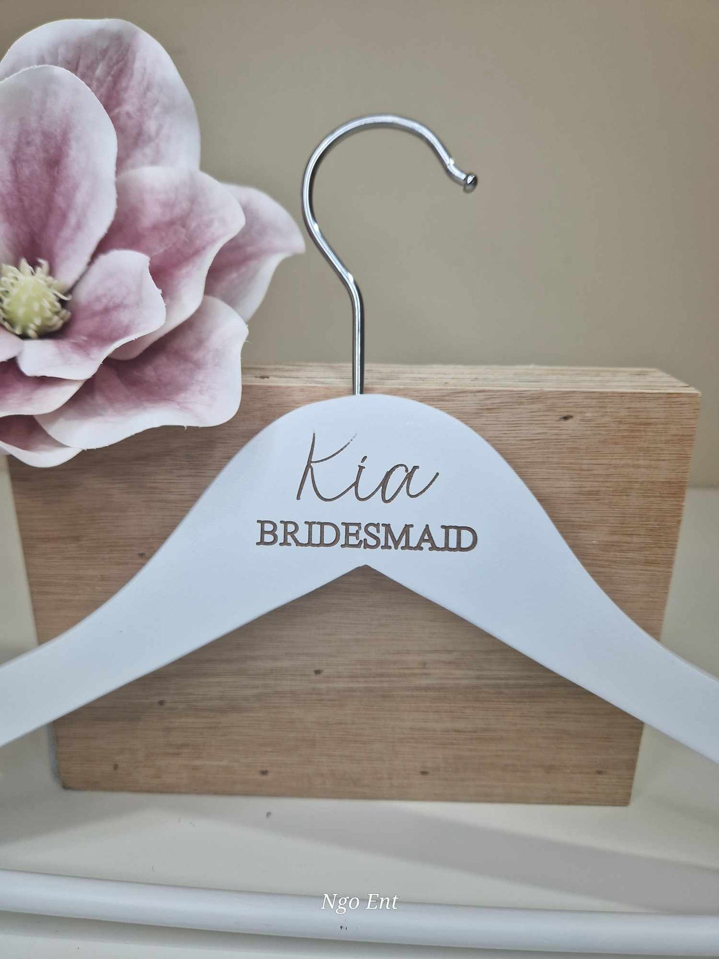 Elegant Personalized Bridal Hangers for Your Special Day Satin Ribbons