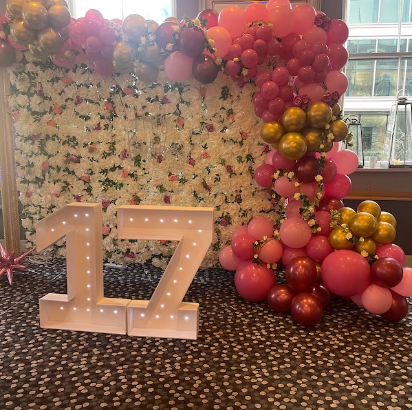 FoamBoard 86cm Numbers/Letters White with LED Lights, Light up numbers/letters, Giant light up numbers, partysign