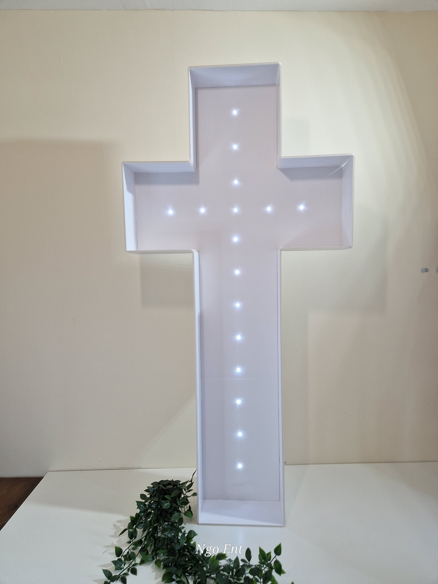 4ft Cross Foamboard Led lights battery operated Custom order