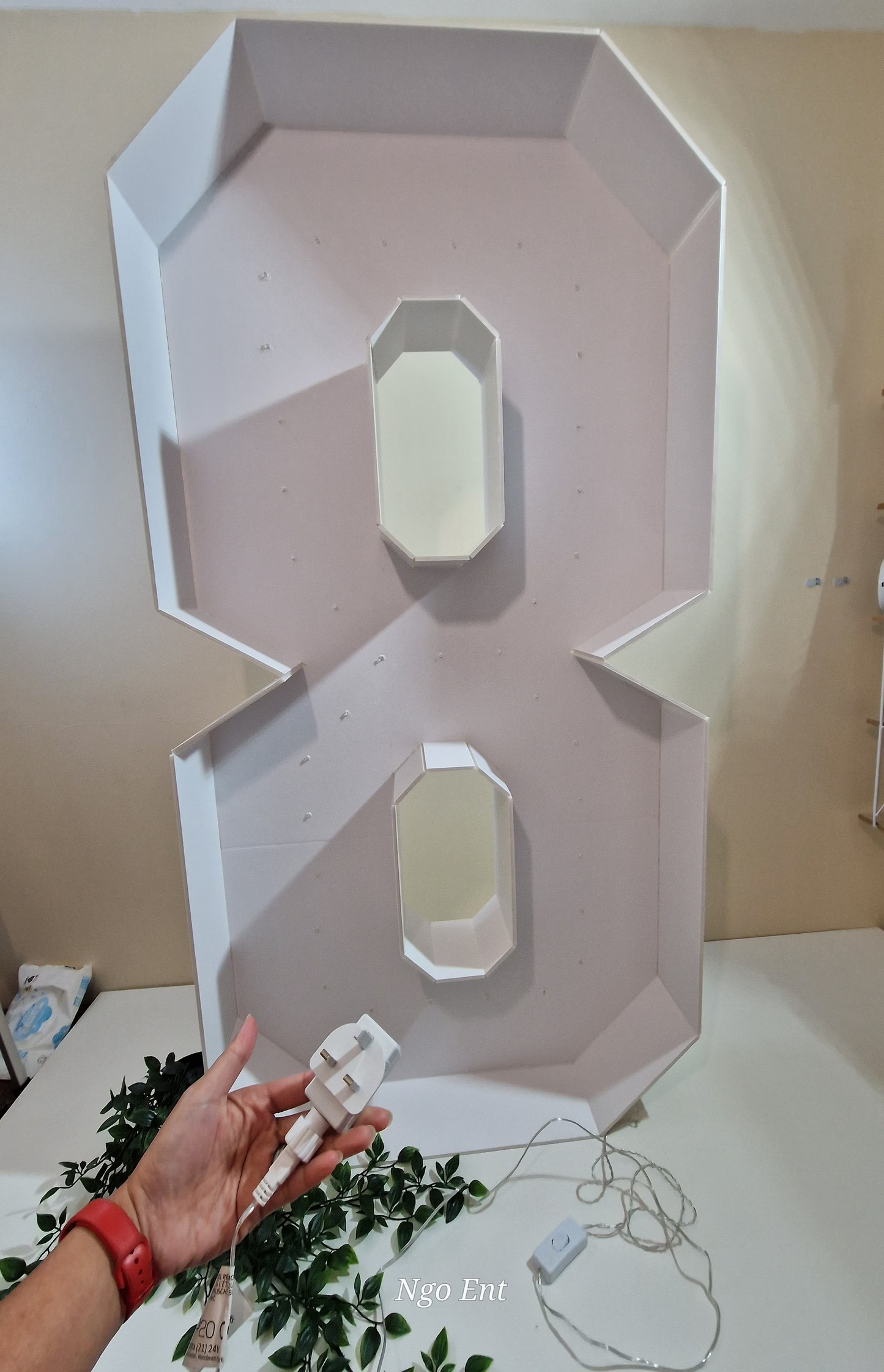 4ft Foamboards Plug Ins Numbers/Letters White with LED Lights, Light up numbers/letters, Giant light up numbers, party sign.
