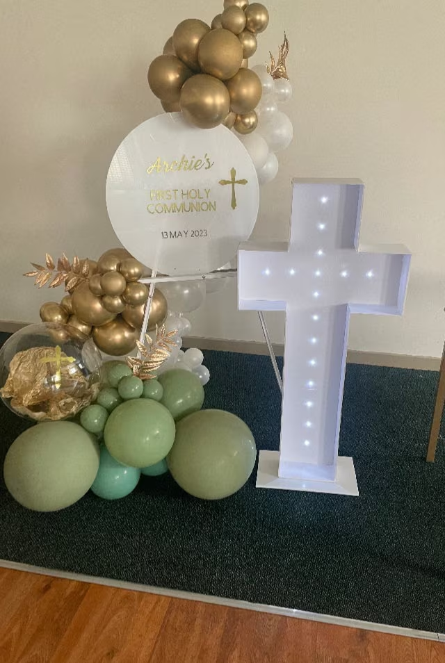4ft Cross Foamboard Led lights battery operated Custom order