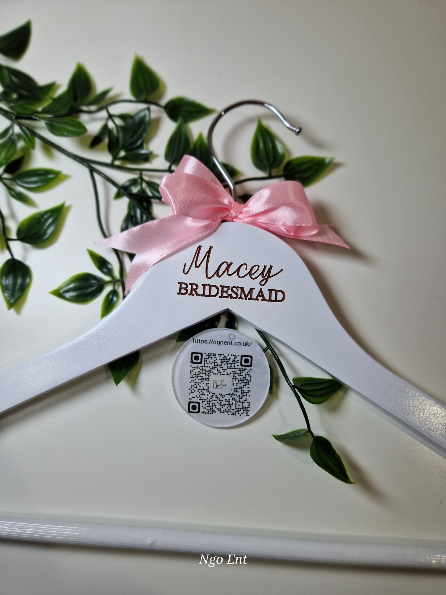 Elegant Personalized Bridal Hangers for Your Special Day Satin Ribbons